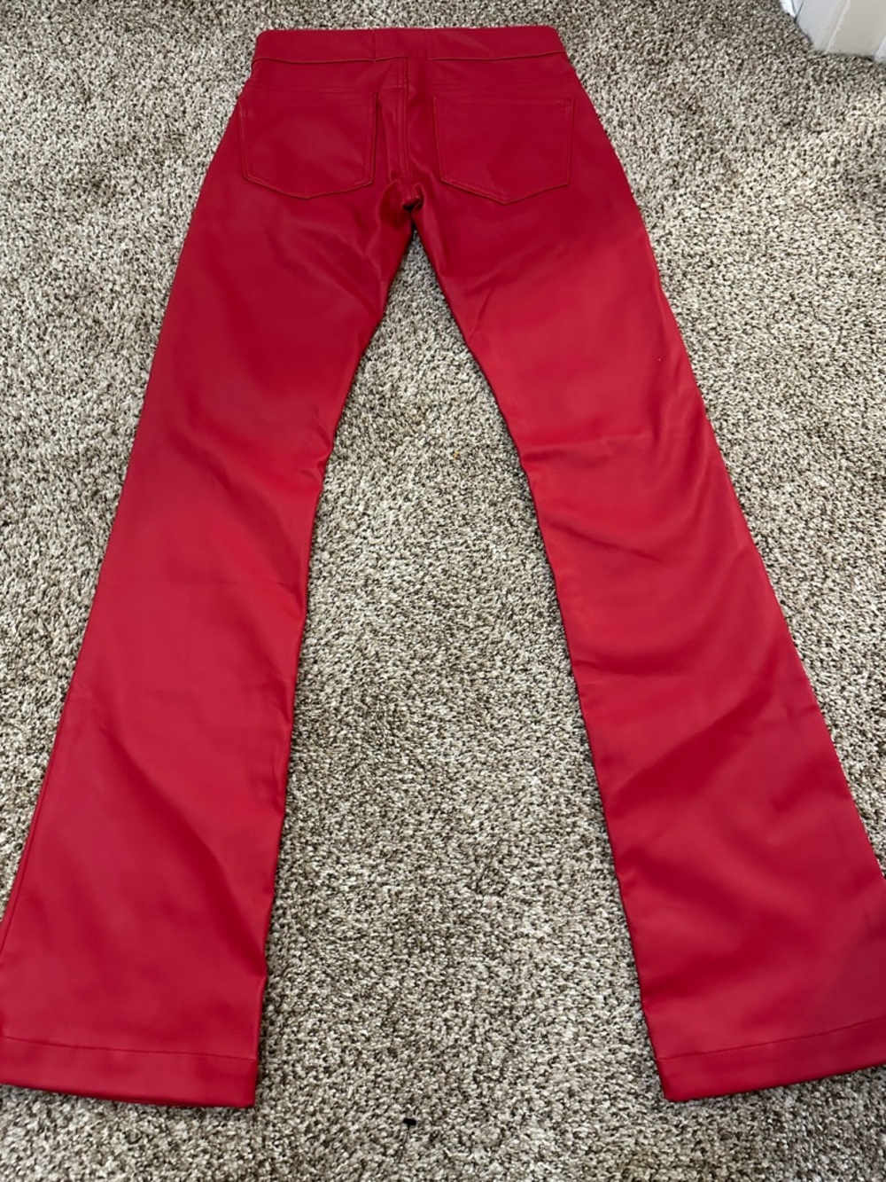 Revice Low Down X Mars Faux Leather Red Pants NWT - Picture 5 of 5